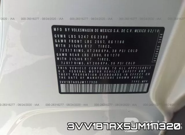 3VV1B7AX5JM117320 фото 10