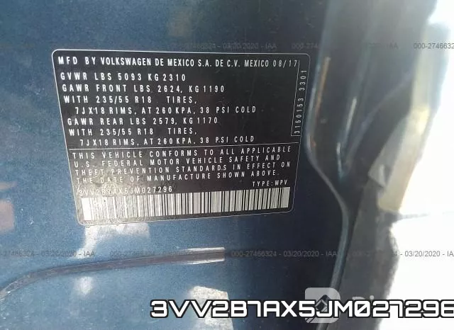 3VV2B7AX5JM027296 фото 10