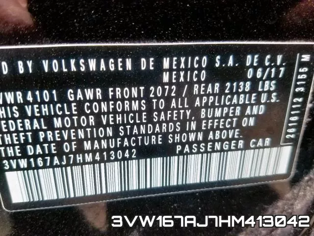 3VW167AJ7HM413042 фото 2