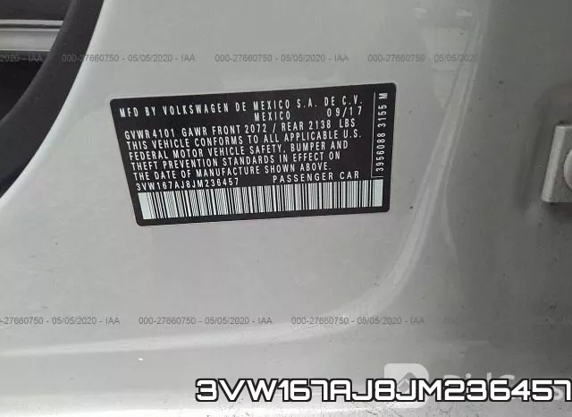 3VW167AJ8JM236457 фото 10
