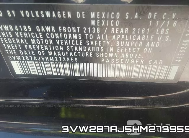 3VW2B7AJ5HM273959 фото 10
