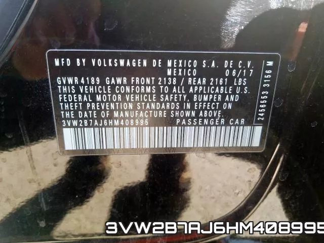 3VW2B7AJ6HM408995 фото 2