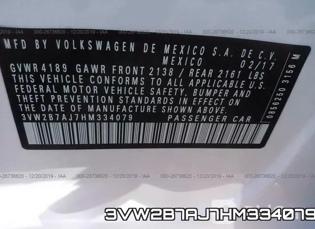 3VW2B7AJ7HM334079 фото 10