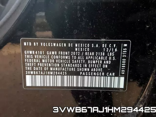 3VWB67AJ1HM294425 фото 2