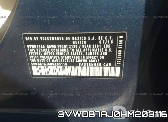 3VWDB7AJ0HM203116 фото 10