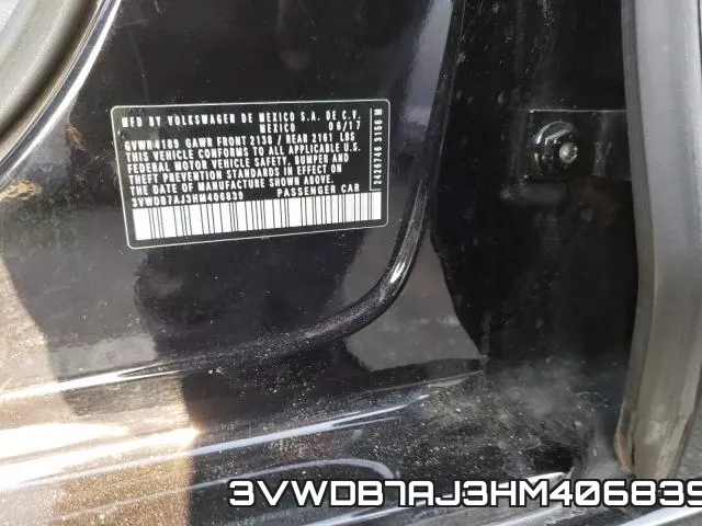 3VWDB7AJ3HM406839 фото 2