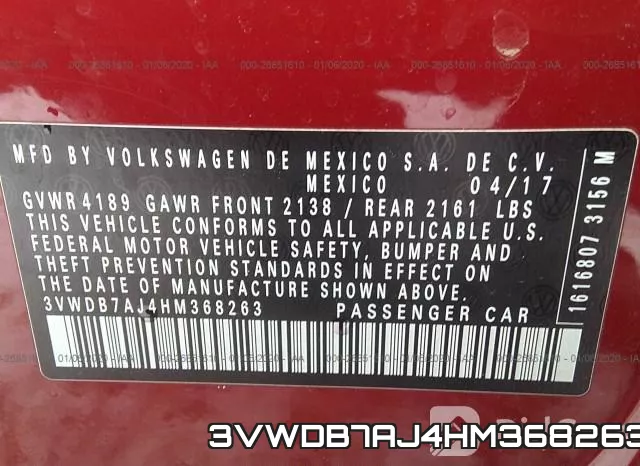 3VWDB7AJ4HM368263 фото 10
