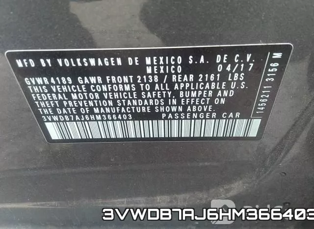 3VWDB7AJ6HM366403 фото 10