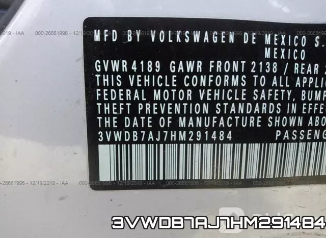 3VWDB7AJ7HM291484 фото 10