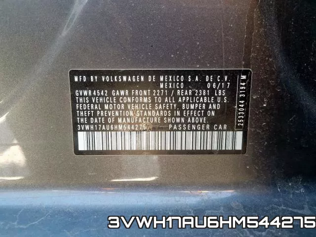 3VWH17AU6HM544275 фото 2