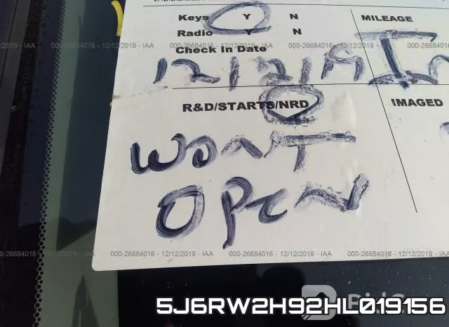 5J6RW2H92HL019156 фото 2