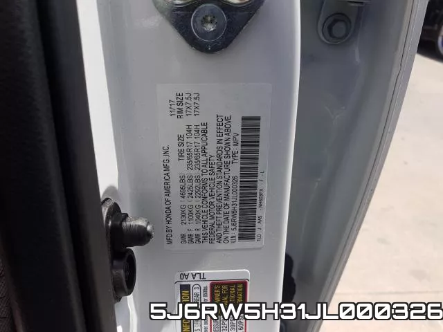 5J6RW5H31JL000326 фото 2