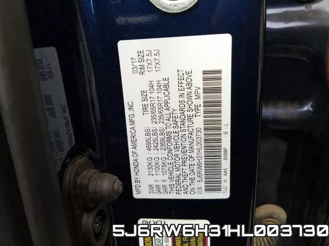 5J6RW6H31HL003730 фото 2