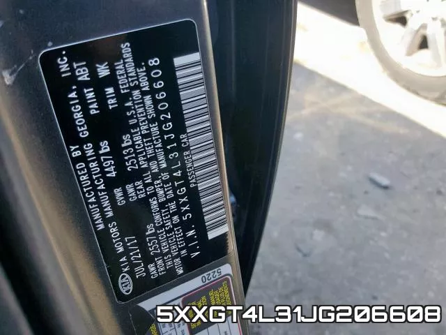 5XXGT4L31JG206608 фото 2