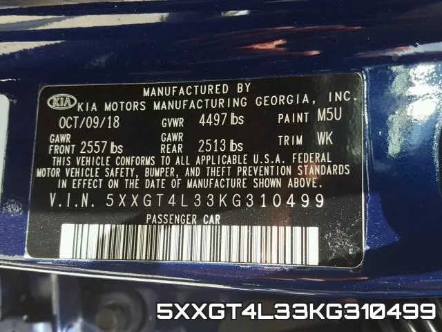 5XXGT4L33KG310499 фото 2