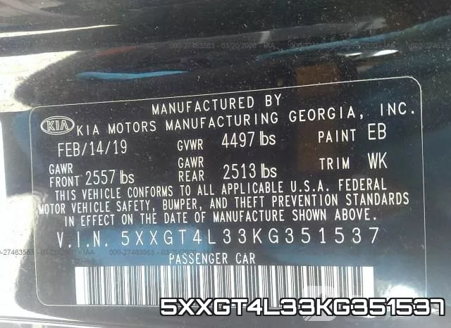 5XXGT4L33KG351537 фото 10