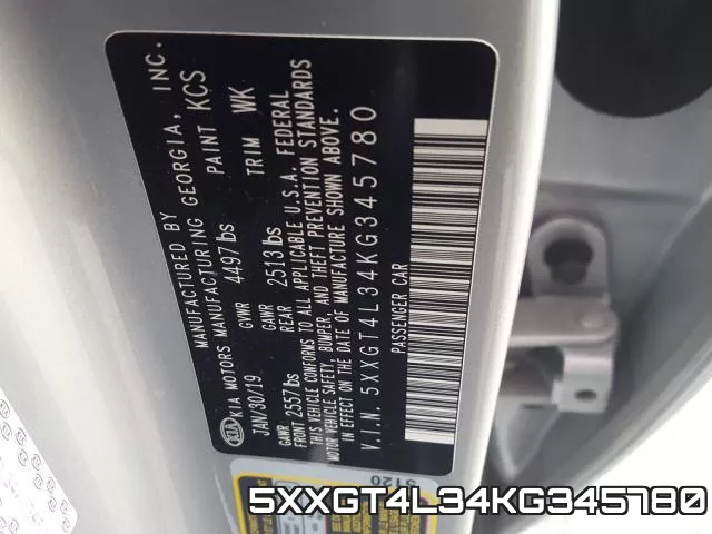 5XXGT4L34KG345780 фото 2