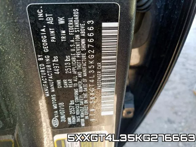 5XXGT4L35KG276663 фото 2