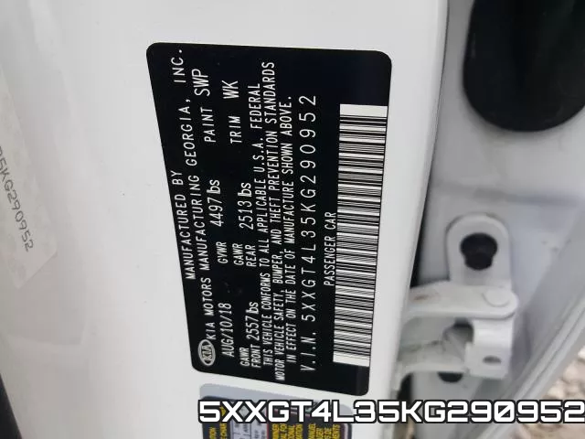 5XXGT4L35KG290952 фото 2