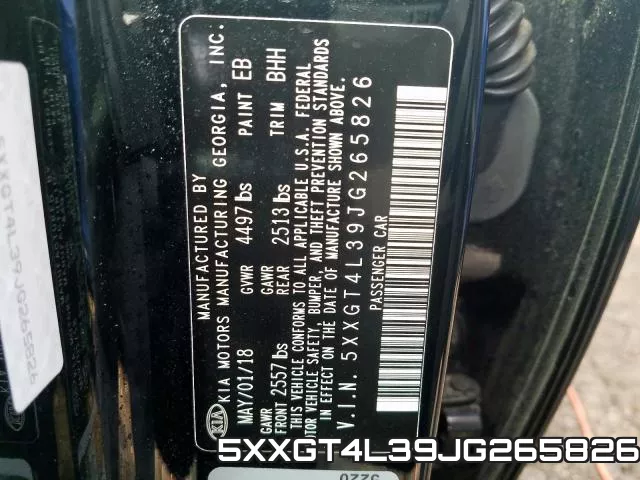 5XXGT4L39JG265826 фото 2