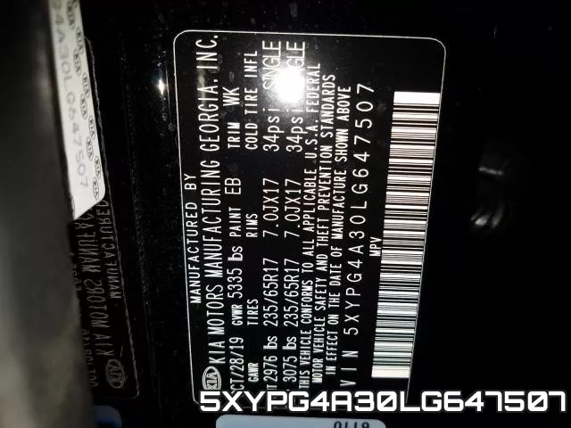 5XYPG4A30LG647507 фото 2