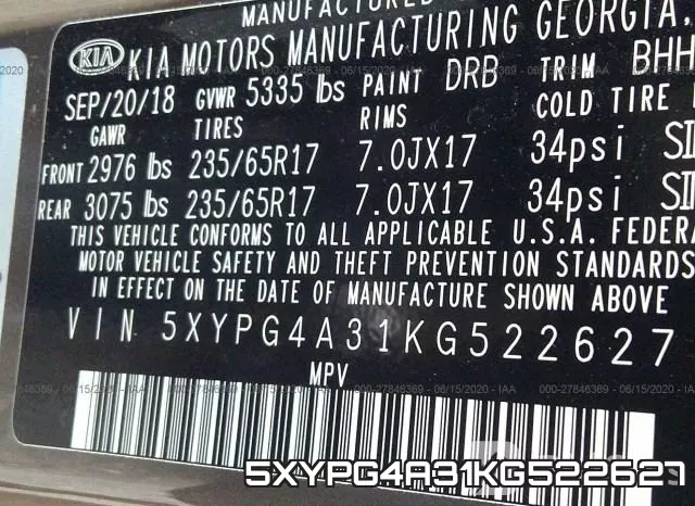 5XYPG4A31KG522627 фото 10