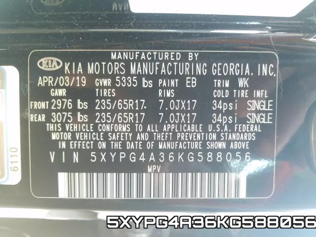 5XYPG4A36KG588056 фото 2