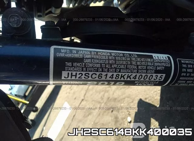 JH2SC6148KK400035 фото 2