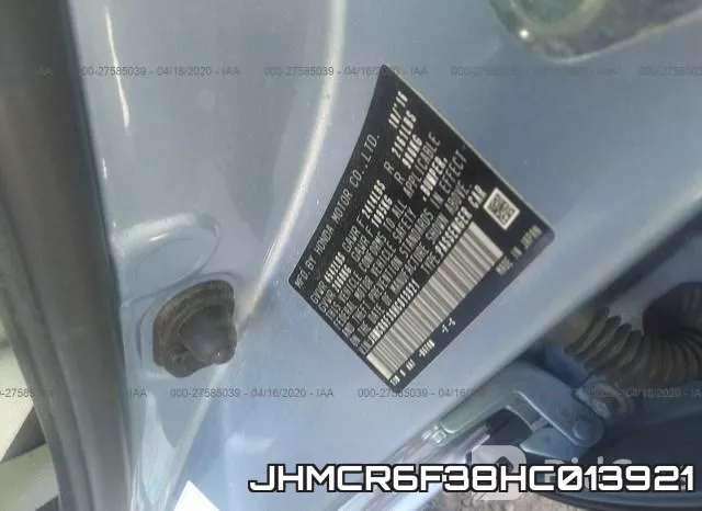 JHMCR6F38HC013921 фото 10