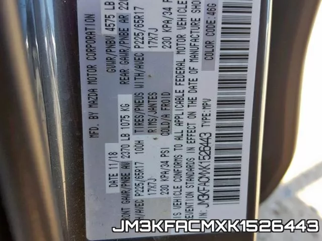 JM3KFACMXK1526443 фото 2