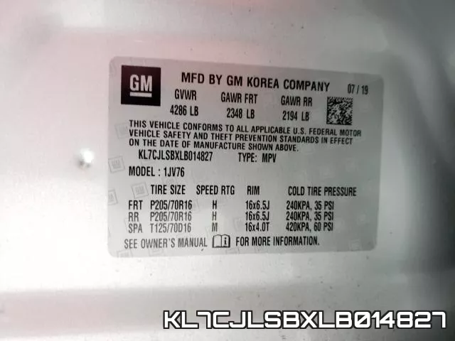 KL7CJLSBXLB014827 фото 2