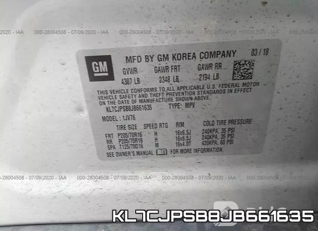 KL7CJPSB8JB661635 фото 10