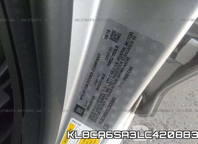 KL8CA6SA3LC420883 фото 10
