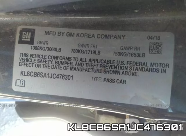 KL8CB6SA1JC476301 фото 10