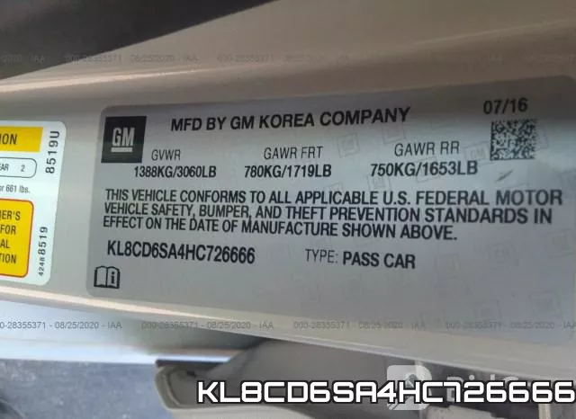 KL8CD6SA4HC726666 фото 10
