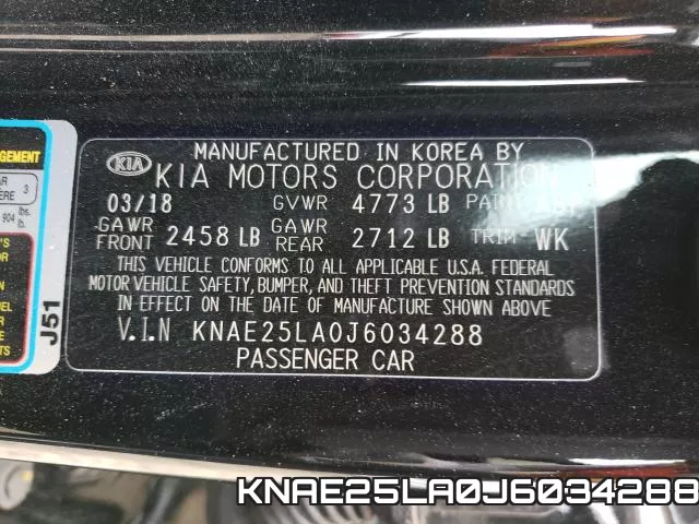 KNAE25LA0J6034288 фото 2