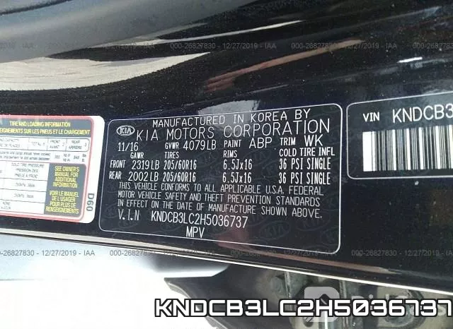 KNDCB3LC2H5036737 фото 10