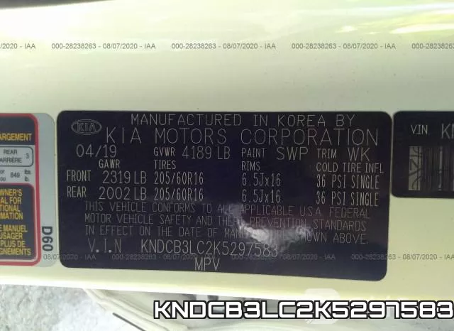 KNDCB3LC2K5297583 фото 10