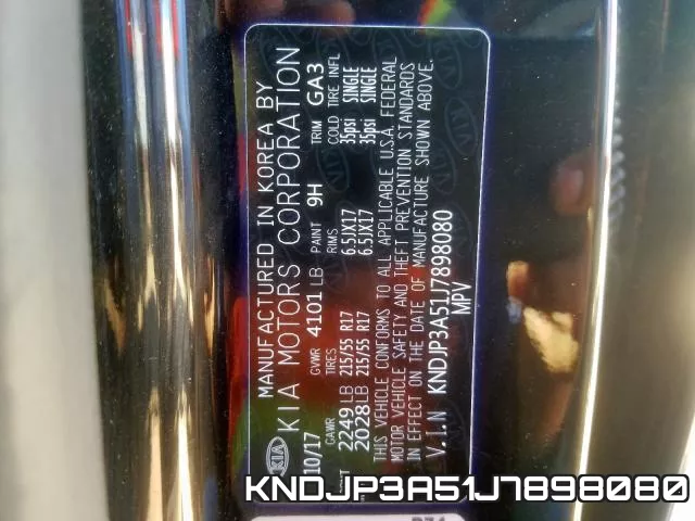 KNDJP3A51J7898080 фото 2