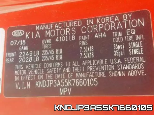 KNDJP3A55K7660105 фото 2