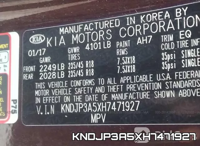 KNDJP3A5XH7471927 фото 10