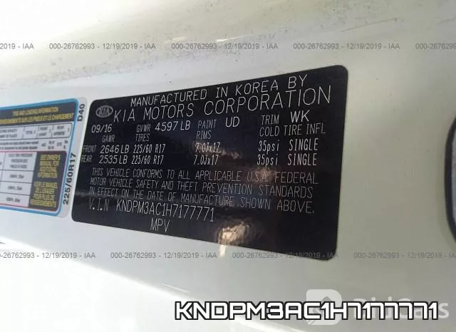 KNDPM3AC1H7177771 фото 10