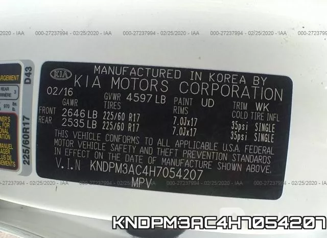 KNDPM3AC4H7054207 фото 10