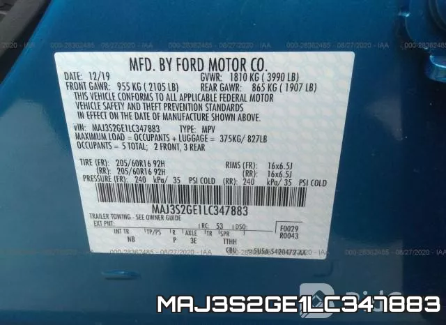 MAJ3S2GE1LC347883 фото 10