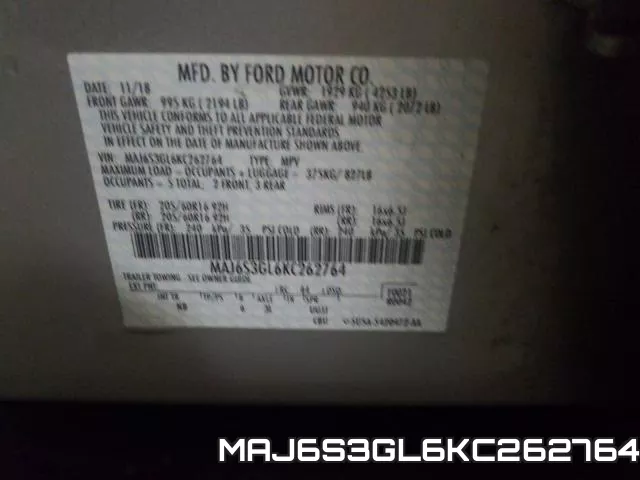 MAJ6S3GL6KC262764 фото 2