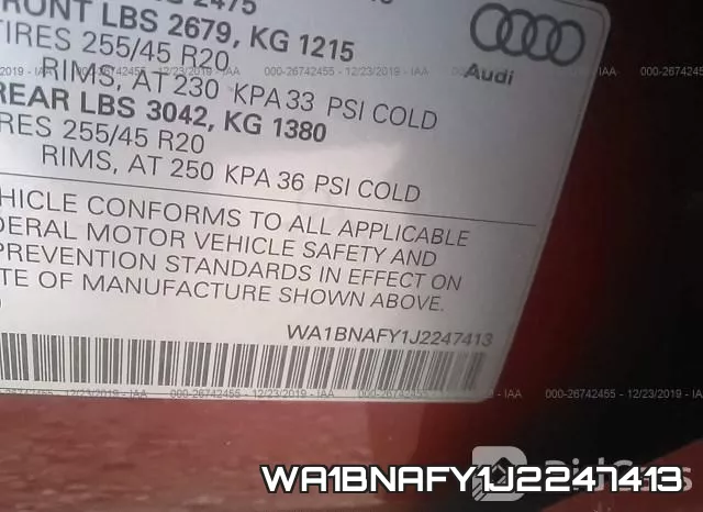 WA1BNAFY1J2247413 фото 10