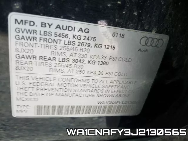 WA1CNAFY3J2130565 фото 2