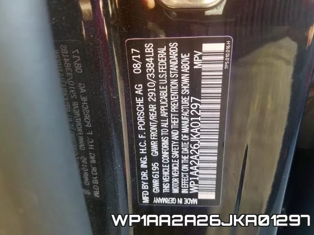 WP1AA2A26JKA01297 фото 2