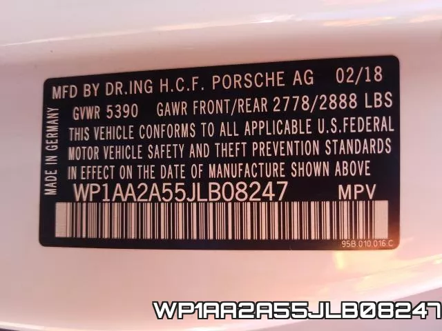 WP1AA2A55JLB08247 фото 2