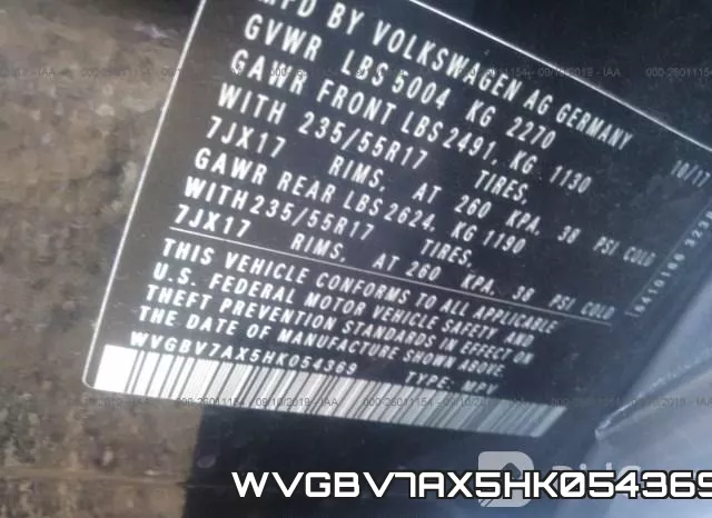 WVGBV7AX5HK054369 фото 10